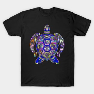 Turtle Sea Turtles Lotus Colorful Flower Design face masks, Phone Cases, Apparel & Gifts T-Shirt